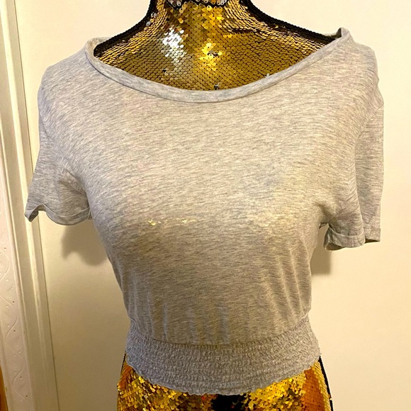 Cute Gray Garage boat neck top size XS